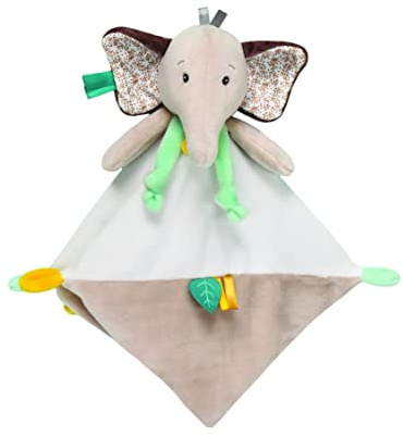 BABY NAT' - Peluche Bébé Doux - Collection Cacahuète - Doudou et Confortable - Taille Moyenne 30 cm - Couleur Gris Élégant et Tendre - Parfait pour Naissance et Cadeau Original - BN0625
