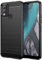 Folmecket Nokia C22 Hülle, Karbonfaser, Kratzfest, stoßdämpfend, weiche TPU-Gummi-Schutzhülle für Nokia C22 (2023) 6,5 Zoll Schwarz