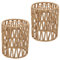 2 Stücke Natürlicher Rattan Lampenschirm - Boho Hängelampe & Stehlampe Design - Pendelleuchtenschirm - Korblampen Hängend, Laterne, Tischleuchte, Hängeleuchten, Deckenlampe - Ersatzschirm Ø 12cm