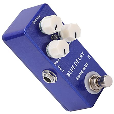 Pedal de Retardo de Guitarra, Pedal de Retardo Pedal de Efecto de Guitarra Pedal de Retardo Boss Mini Blue Delay Analógico True Bypass para Guitarras Eléctricas