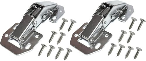 Cerniera per Ante Senza Foro – Automatica a Scatto – Angolo 90° – Acciaio Laminato Antiruggine – Montaggio Facile Senza Incasso – Per Mobili Cucina, Armadi, Librerie, Bagno (2)