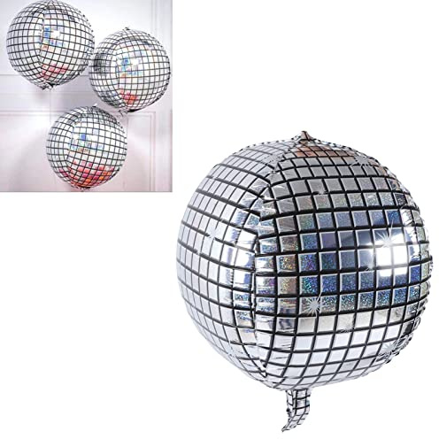 8 st 4D silverfolie ballonger glänsande jämnare ytor aluminium för födelsedagsfester jubileum bröllop baby shower bal dekorationer