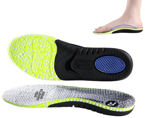 Semelles Orthopédiques Gel Homme Femme, Confort, Fasciite Plantaire | Semelles Confort pour Chaussures, Soutien Voûte Plantaire, Pieds Plats, Amorti Gel, Course, Sport, Tendon d'Achille