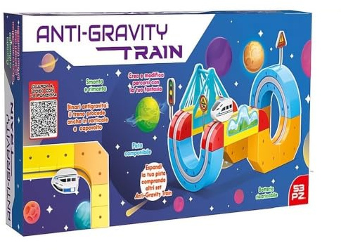Tren antigravedad eléctrico con batería recargable USB, pista modulable, tren corre en vertical y al revés, juego creativo para niños, elige 36, 53, 80, 121 piezas (36, tren antigravedad)