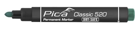 Pica Classic 520 - Marcador permanente (punta tipo bala) color verde