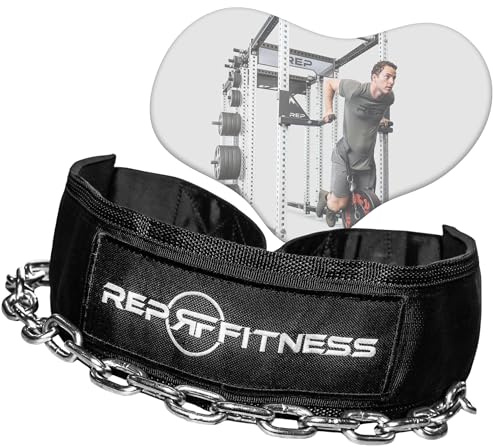 Rep Fitness Dip Belt, Weight Lifting, Gym Equipment, Workout Belt, Chain Strap, Back Support, Training Gear, Fitness Accessories, Squat Belt, Powerlifting, Men’s Exercise Belt