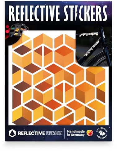Reflective Berlin Shapes Reflexaufkleber Cube Honig Einheitsgröße