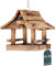 KOTARBAU® Vogelfutterhaus Holz Vogelhaus zum Aufhängen Abgeflammten Vogelhaus 22,5 x 26 cm Vogelfutterspender Wetterfest Vogelhäuschen Vogelfutterstation Futterhaus für Vögel