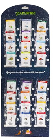 Regina di Fiori - Calendario dell'Avvento da Appendere, Tè e Tisane in Deliziosi Gusti Assortiti - 24 Filtri