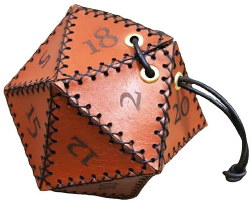 DRESSOOS Aufbewahrungstasche Für Würfel Würfelbeutel Aus Leder Würfel Geldbörse Tragbare Würfeltasche Praktische Würfeltasche Coole Accessoires Spielzeugtasche Schmuck D20