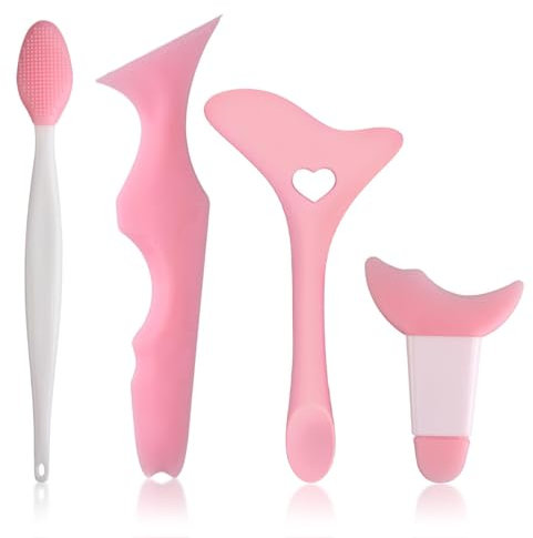 4 Pezzi Stencil per Eyeliner, Stencil Eyeliner Occhi Silicone Riutilizzabili Stencil Trucco Multifunzionale per Principianti E Professionisti