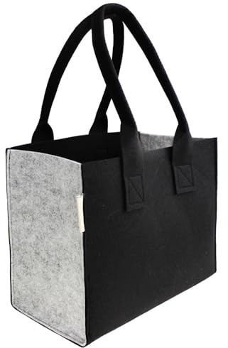 SILUK filtväska shoppingväska väska filt shoppingväska 35 x 20 x 28 cm många färger, antracit / grå