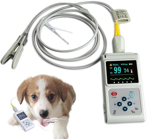 VeterinäR Arteriell BlodtrycksmäTare, Pulsoximeter FöR Husdjur, PulsmäTare FöR öRa/Tunga, Med Sond + Usb-Kabel, Lagrings- Och Uppspelningsfunktion, FöR Katter, Hundar, Husdjur