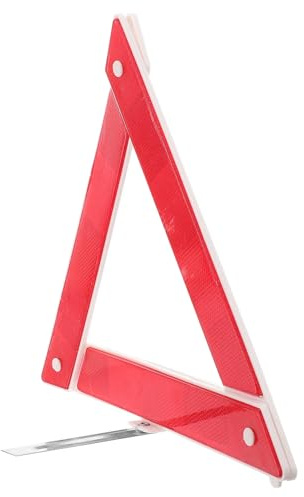 Hemobllo Triángulo de Advertencia Plegable para Coche Pequeño Reflectante para Seguridad Vial Señal de Emergencia Portátil Homologada para Carretera Material Plástico Duradero Fácil