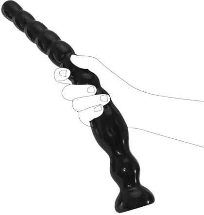 Hosnhh Bolas Anales 32 cm Largo Plug Anal, Dilatador Anal con Ventosa Potente, Vaginal Masaje Prostático Estimulación Punto G Consolador, Juguetes Sexuales Adultos para Hombres Mujeres Parejas (M)