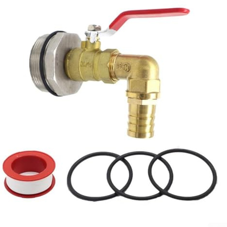 Rubinetto di scarico di ricambio per fusti dell'olio da 200 l, valvola in acciaio inox, design resistente alle perdite, per erogazione efficiente di olio e liquidi d'acqua (25 mm)