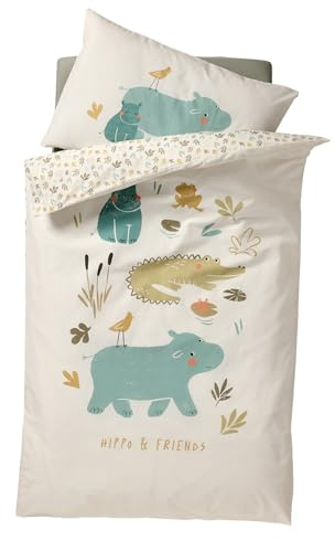 VERTBAUDET Parure Housse de Couette + taie d'oreiller bébé Bayou Multicolore 80X120 40X60