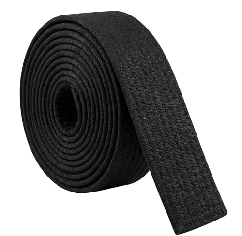 Mzbnfa Karate Belt - 1.6m Martial Arts Ranking Belt, Durable Double Wrap Cotton-Polyester Blend Martial Karate Belt for Practice & Training Kids Adults Universal Fit