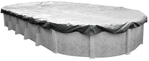 Robelle Dura-Guard 551218-4-ROB - Telo di copertura ovale per piscina fuori terra, 3,7 x 5,5 m, 03 - Dura-Guard Silver