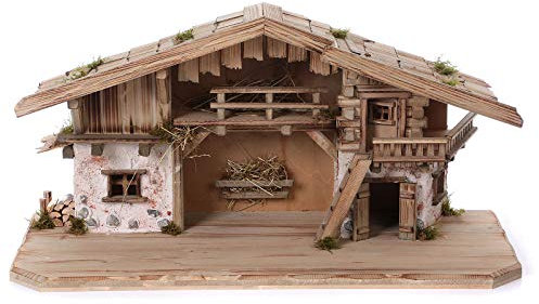 Holyart Stalla Modello Flachau in Legno per presepe 9-11 cm