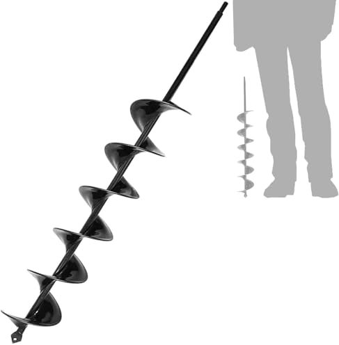 3 brocas de 24 pulgadas para plantar – Fácil plantador de jardín – Barrenadores de bombilla y ropa de cama – Excavador de agujeros para taladro hexagonal de 0,95 cm