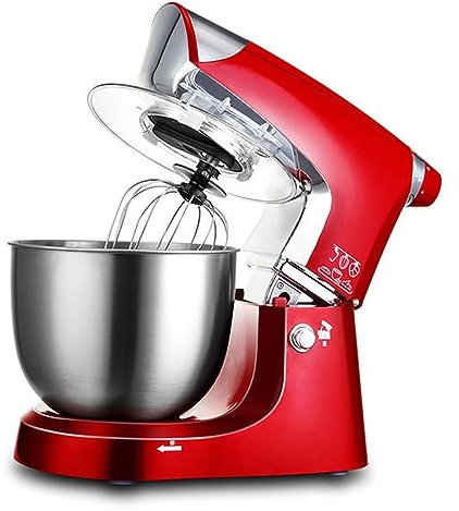 Robot De Cocina Robot Batidora Amasadora Repostería Capacidad De 5 L Regulación De Velocidad Continua De 3 Velocidades Incluye Gancho para Masa, Batidor para Comida De Trigo, Ensalada, Pastel 1000W