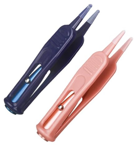 RORPOIR Nasenreinigungsclip Led Pinzette Für Säuglinge Mit Weichem Silikonkopf Runde Spitze Sicherer Griff Nasenpflege Bei Babys