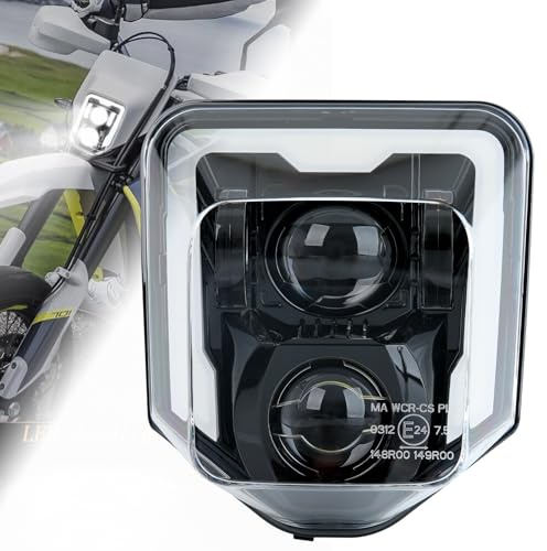 DREAMIZER Phare LED pour Moto Compatible avec Pit Dirt Bike Motocross Husqvarna 2014-2023 701 Enduro 701 SuperMoto FE250 FE350 FE450 FE501 FE501S TE150 TE250i TE300i