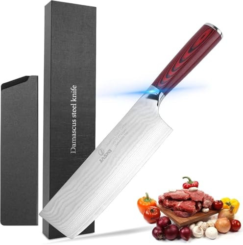 Chef Knife Professional High Carbon VG10 Damascus Steel Traditional Japanese 7 Inch Kitchen Knife, Fruit and Vegetable Ultra Sharp Cooking Knife for Home Restaurant