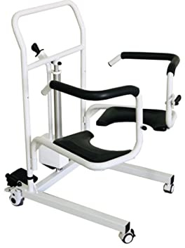 Hydraulic Patient Lift Electric Patient Lift for Home,Electric One Key Lift Transfer Wheelchair W/ 180°Split Seat,Bed to Toilet Transfer Chair Home Lifter for Elderly,330Lb