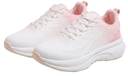 Ortopediska skor dam sommar, sportskor dam lätta löparskor tjock sula sneakers löpning fritidsskor andas joggingskor bekväma promenadskor enfärgade träningsskor