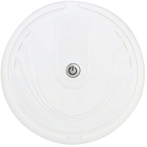 SUPVOX Robot Aspirateur Balayeur Intelligent Blanc 1 Pc, Nettoyeur de Poussière Ménager, Machine de Nettoyage des Cheveux pour Sols, Aspiration Puissante, Usage Domestique, Anti-Chute