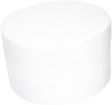 Zerodeko 3 Pezzi Disco di Schiuma Rotondo Bianco 25 Cm X 5 Cm, Materiali per L’Artigianato e Composizioni Floreali, Blocchi di Schiuma per Decorazioni Festa e Modelli di Torta, Adatti