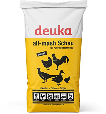 deuka All-mash Schau 25 kg | Futter für Ausstellungsgeflügel | Alleinfutter zur Schauvorbereitung von Rassegeflügel | Geflügelfutter | Aufzuchtfütterung