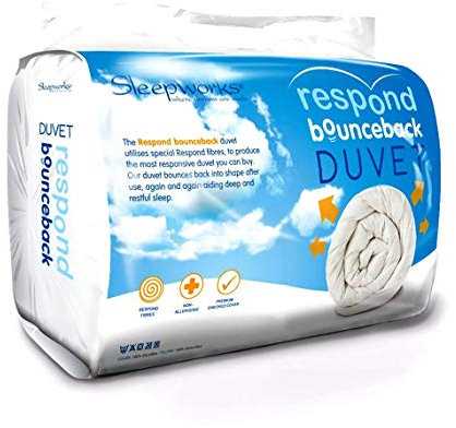 Sleepworks 16.5 Tog Extra Warm Cosy Respond Bounce Back King Bed Size Microfibre Heavy Winter Duvet Quilt, Embossed Soft Touch, Made In The UK (225cm x 220cm) By Littens