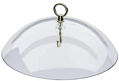 Yiida Vogelhäuschen Regenschutz - Transparente Eichhörnchen-Baffle-Schutzkuppel - Mehlwurmfutterhäuschen Wetterschutzkuppel, 10 Zoll, Blau, Rot, Weiß