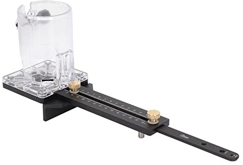 Kreisschneider Trimmführung, langlebige Oberfräse Kreisschneider Jig 2 Positionierungslöcher 8 mm Stift 2,5 mm Nagelloch Geeignete Stärke für die Holzverarbeitung