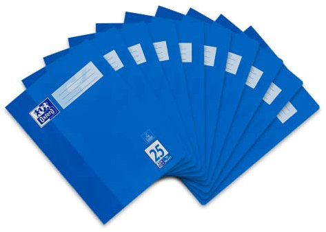 Oxford Schulheft A4, 16 Blatt, Lineatur 25, liniert, 10 Stück
