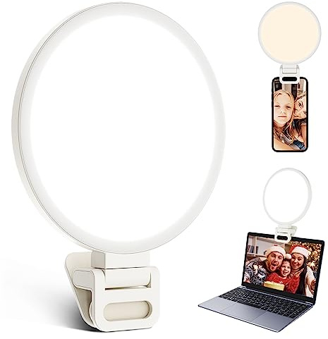 ACMEZING Upgraded Full Screen Ring Light 60 LED Side Emitting Anti-Glare Clip-on Light for Phone iPhone Computer Laptop Monitor, 3 Light Modes for Live Streaming, Selfie, Zoom Video Conference,TikTok