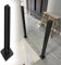 MBROS Extra Langer Glasgeländerpfosten schwarz, Treppengeländer aus Glas, Glasplatten-Set, Glas-Balustradenpfosten aus Edelstahl für Balkon