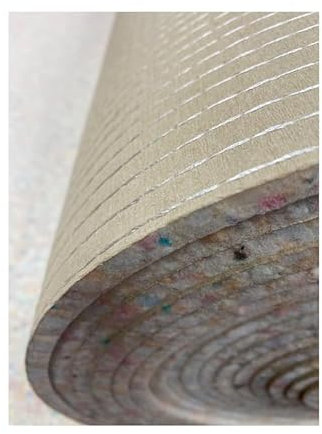 10mm Thick High Density Paperback PU Foam Carpet Underlay Luxurious Comfort Soft, Durable & Stain-Resistant Great Heat & Sound Insulation Eco-Friendly Ideal for Bedrooms & Living Rooms (10㎡)