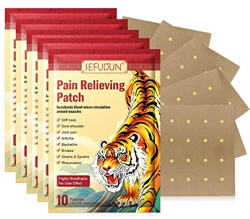 Schmerzlinderung Patch, 50Pcs/10Pack Chinesische Ferninfrarot Pflaste - Schnelle und Lang anhaltende Schmerzlinderung für Muskeln und Gelenke