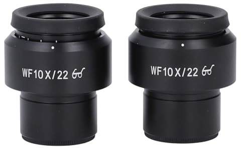 2PCS Wide Field 10X Mikroskopokulare, Biologische Mikroskope Objektivadapter Weitwinkelokular Okularer Austrittspunktobjektiv