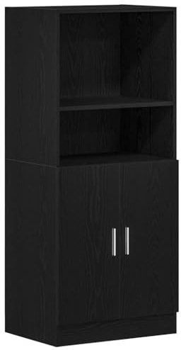 vidaXL Mobile da Cucina Nero 57x41,5x131,5 cm in Truciolato