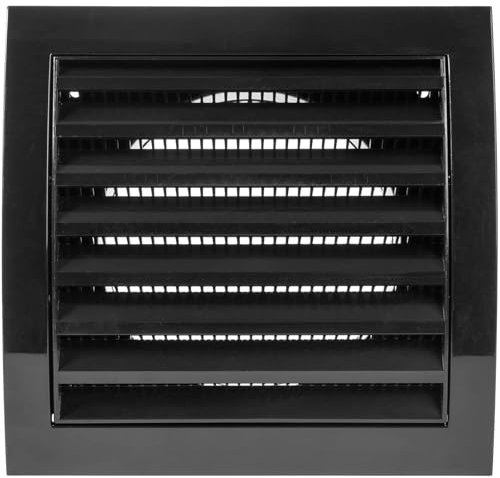 Vent Systems Cubierta de ventilación de aire negra de 4 pulgadas, rejillas de ventilación de secadora y tubo de ventilación de escape de baño, cubierta de ventilación de secadora con rejilla de escape