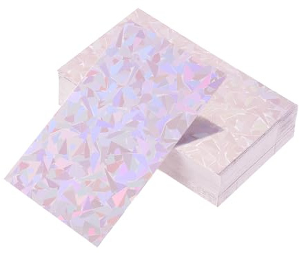 QUARKZMAN 100 visitkortspapper 9,5 cm x 5 cm tomma visitkort för laserskrivare små meddelandekort graffiti scrapbooking gör-det-själv tackkort, diamantsilver