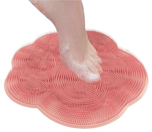 Bakre tvättmaskinsdyna, bakre skrubb massagekudde, skrämmande silikon bakre vägg - rengöringsmedel, död hud skrubb tvättmaskin med halkfri underkopp för