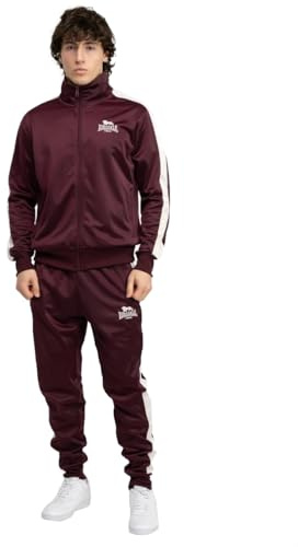 Lonsdale Pember Track Suit Chándal (DE/NL/SE/PL, Alfanumérico, L, Regular, Regular, oxblood)