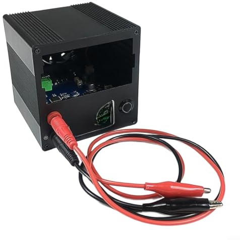 CNC aluminiumhölje byggsats för gör-det-själv strömförsörjning med PD snabbladdning protokoll USB-C och USB-A-portar inklusive fläkt bananuttag skruvar kompakta 84 x 83 x 90 mm design för laboratorium