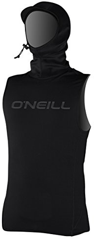 O'Neill Wetsuits mens O'neill Thermo X Long Sleeve Insulative Vest With Neoprene Hood Water Sports PFD, Black, Small